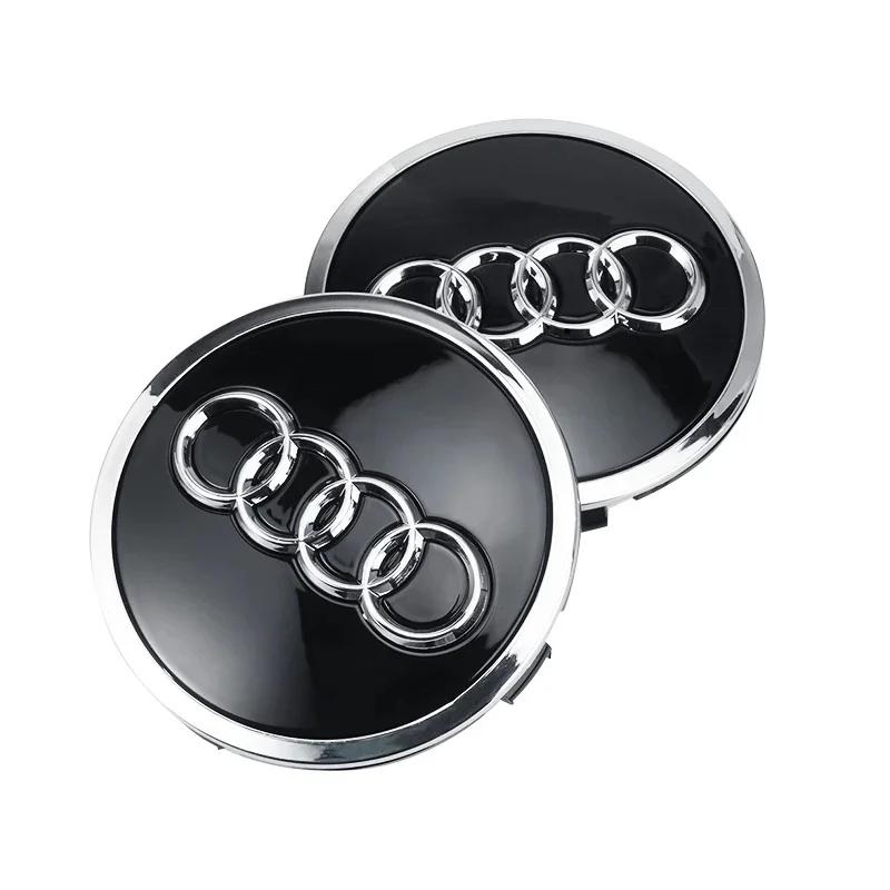 61 мм 4 шт. Центральный колпачок ступицы колеса Значок Ступица Для Audi A3 A4 A5 A6 A7 A8 S4 S6 Q5 Q7 Колпачки Значки Аксессуары Наклейка на колпачок колеса