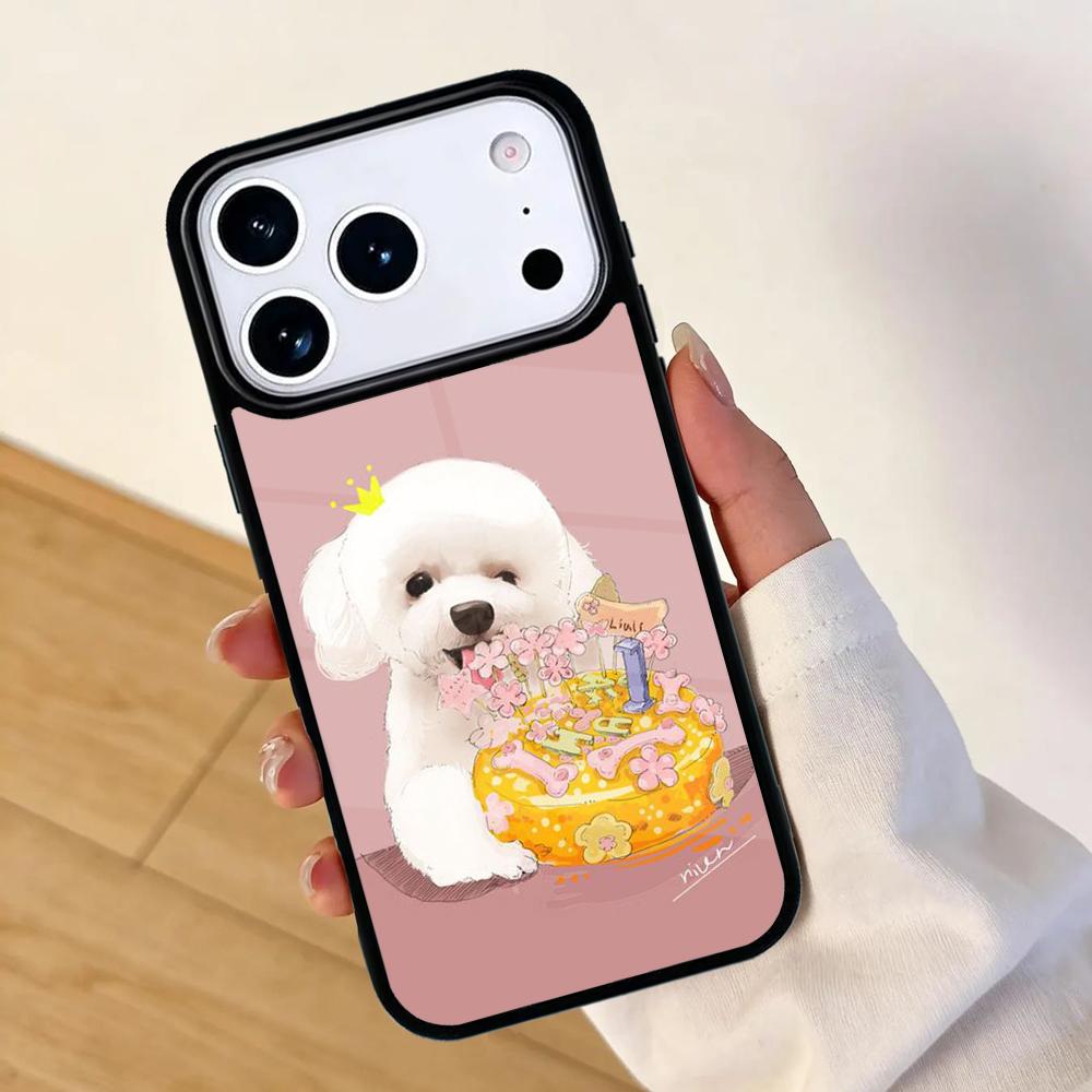 Bichon Frise Dog Puppy PRINT Mobile Phone Case for IPhone 17 AIR 16pro Max 15 14 13 12 11 Bumper Cover