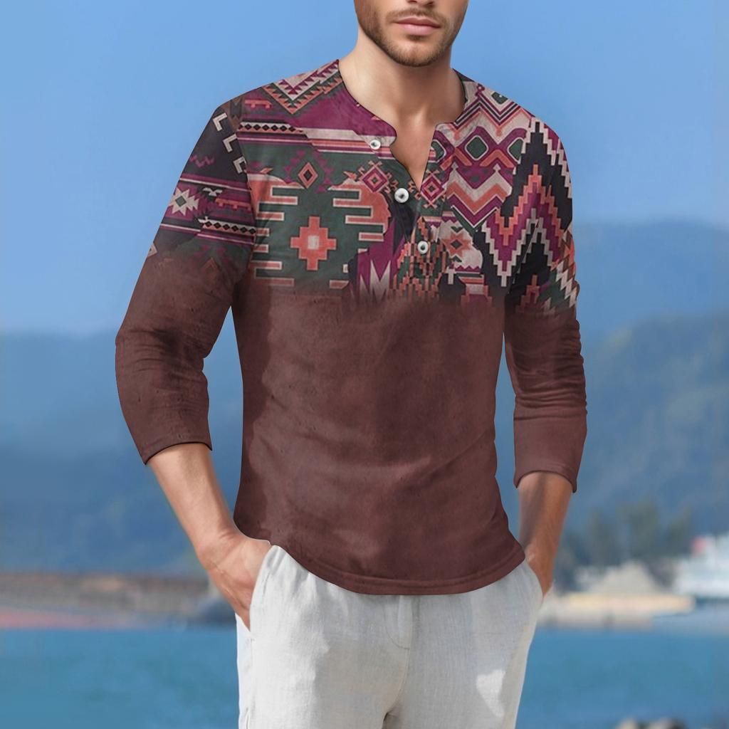 Men'S T-Shirt Street Casual Fashion Long Sleeved Top