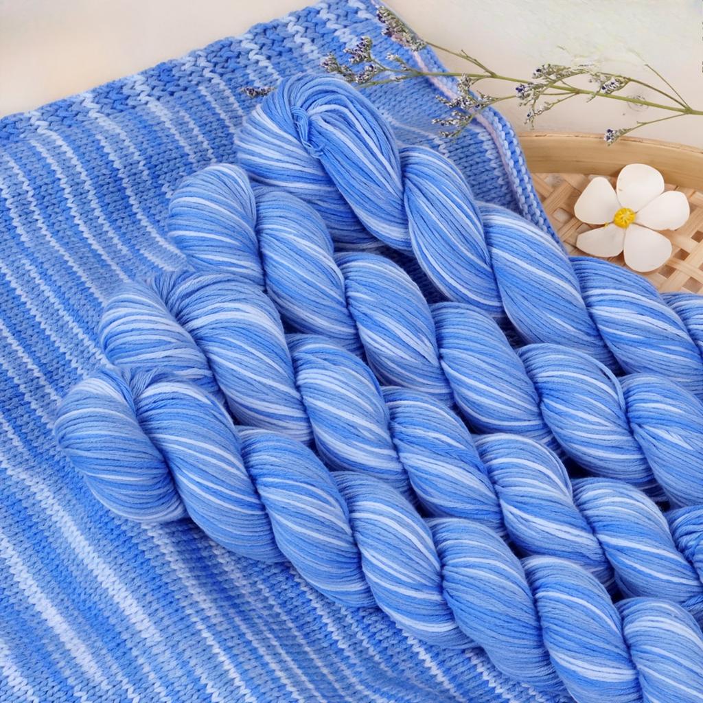4-Pack Cotton Yarn 200g (4x50g ) Breathable Soft Woven Thread for Knitting Crochet Mixed Colors Lightweight for Sweaters Yarns