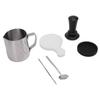 21PCS Coffee Tamper Set Stainless Steel Frothing Pitcher Tamper Mat Coffee Stirrer Coffee Stencils Tools for Home Office
