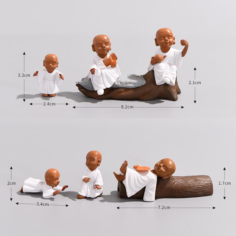 Monk Figurine Desktop Ornament Waterproof Rust-proof Micro Landscape Diy Home Decoration Accessories