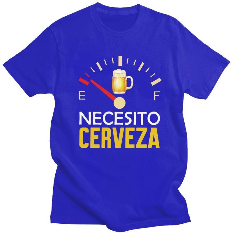 Custom Necesito Cerveza I Need Beer T Shirts Unisex T-shirt Streetwear Tee Tops 100% Cotton Oversized Tshirt Gift