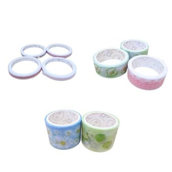 Set 9 cute patterned masking tapes