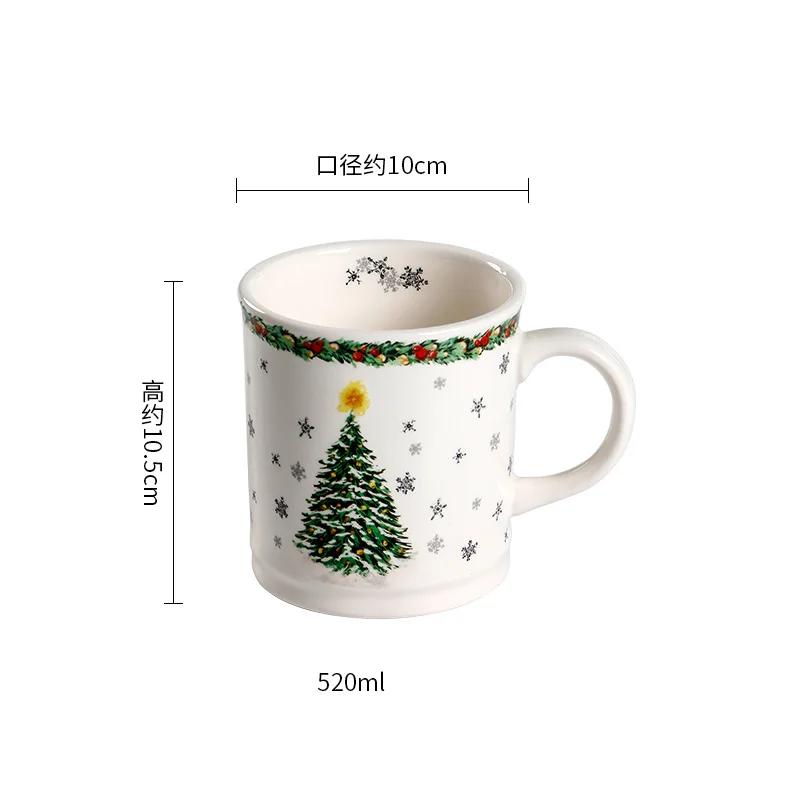 Креативная рождественская керамическая тарелка, столовая посуда, роскошные ресторанные тарелки для стейков, пасты, домашняя вкусная еда, суповая тарелка, изысканные кружки