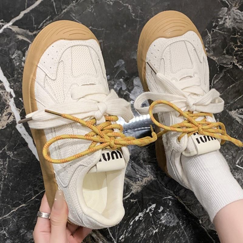 Fashion 2025 Spring Womens Mesh Hollow Sports Shoes Cute Thick Sole Breathable Shoes Leisure Sports Skateboard Tennis Zapatos Mujer