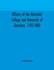 Книга Officers of the Marischal College and University of Aberdeen, 1593-1860