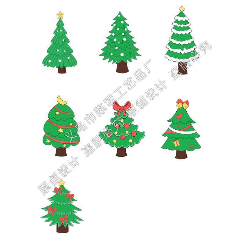 Christmas Small Gifts, Micro-landscapes Snow Scenes Decorative Ornaments Christmas Tree Accessories, Artificial Trees