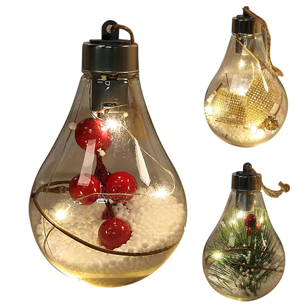 Puntos Christmas Tree Transparent LED Luminous Night Light Ball Hanging Pendant Decor