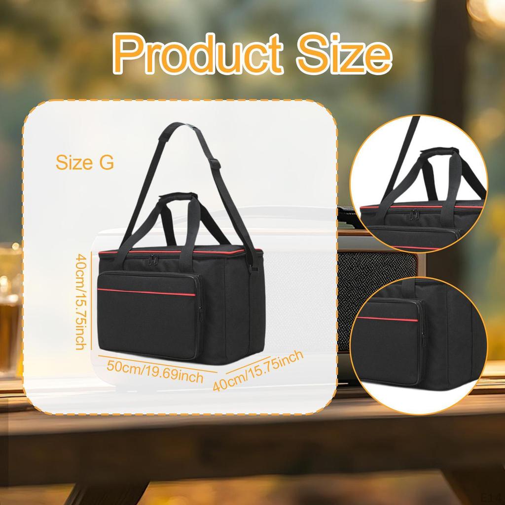Speaker Bag Carrying Case Portable Extra Storage Pocket Shoulder Travel for