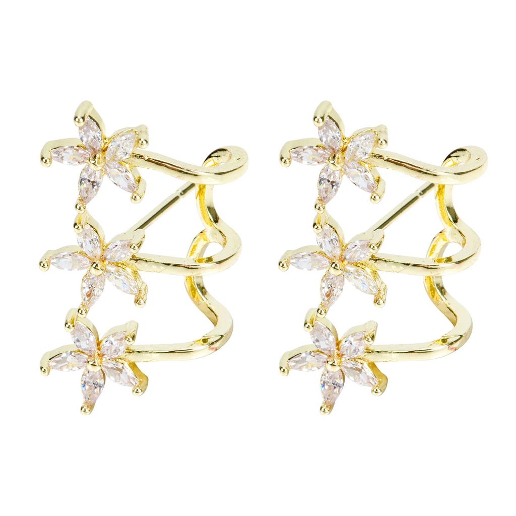 Ear Cuff Earrings Earring Cartilage Crawler Wrap Flower Stud Claw Jewelry Studs Pierce Cuffs Unpierced Ears Helix Fake