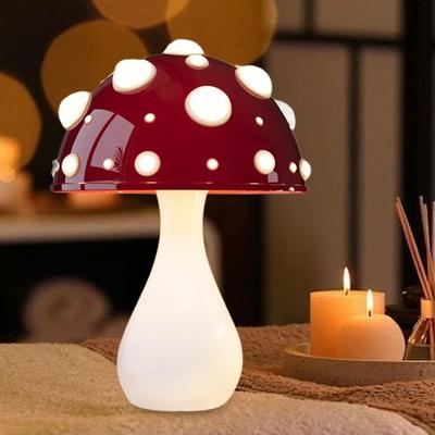 Настольная лампа Mushroom уникальный дизайн небольшой подарок прикроватная тумбочка для спальни офиса белая основа