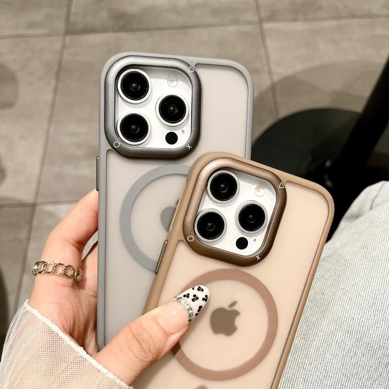 Для iPhone 16 Pro Max Высококачественный Роскошный Магнитный Силиконовый Чехол-Рамка Magsafe для iPhone 11 12 13 14 15 16 Plus Матовый Защитный Чехол