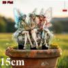 Pretty Three Fairies, 2D Flat Acrylic, Decoration, Suitable for Garden, Lawn, Potted Plants, Outdoor, Christmas, Halloween