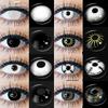 Cosplay Black Lenses 1 Pair Colored White Contact Lenses for Eyes Big Eye Contact Anime Cosplay Nezuko Lens