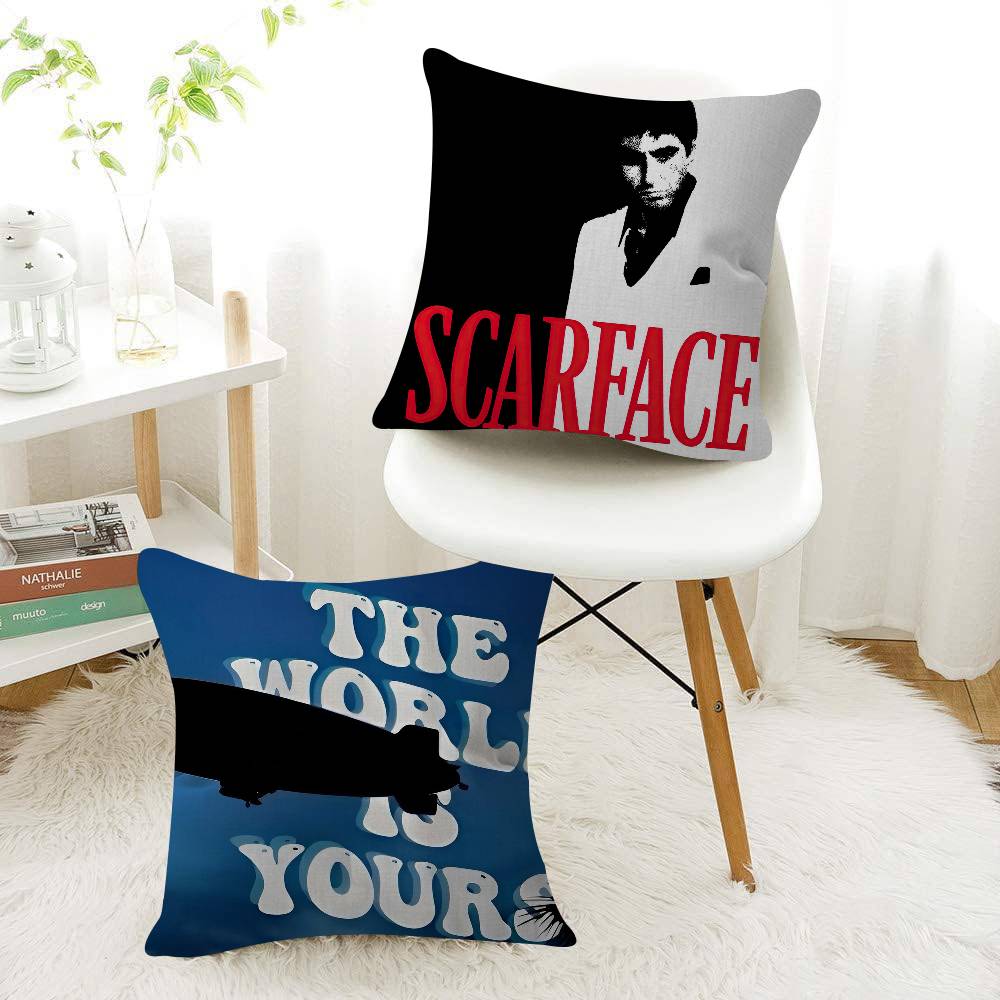 Classic Movie S-Scarface Maple Design Cushion Cover Happy Autumn Harvest Decor Holiday Decorati Pillow Cover