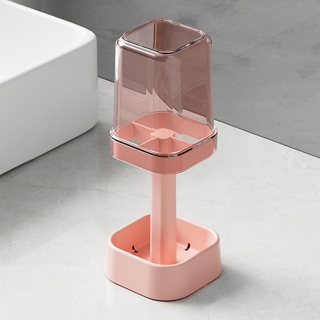 Подставка для зубной щетки Yousheng с чашкой, пылезащитная, регулируемая высота, 3 слота, держатель зубной пасты для электрической зубной щетки, многофункциональный органайзер