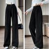 Белые вельветовые брюки широкого кроя для женщин на осень и зиму, новые узкие прямые драпированные брюки Small Plus из бархата