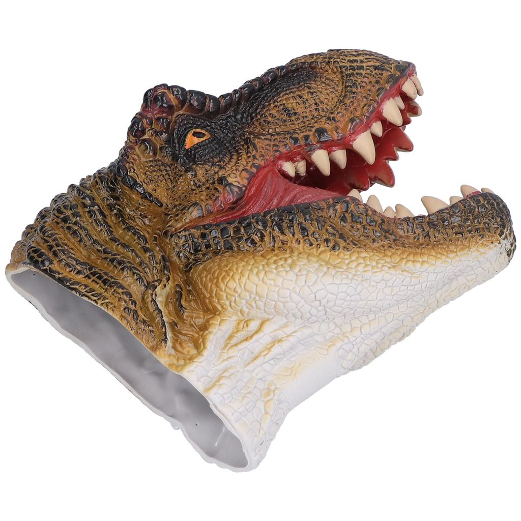 Dinosaur Puppet Rubber Portable Nontoxic Durable Wearable Hand Painted Craft Dinosaur Hand Puppet