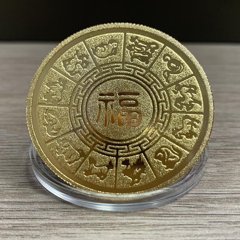 Монета Украшение 2026 Зодиак Лошадь Цветная Памятная Медаль Год Лошади День Рождения Маленький Подарок Металлические Изделия