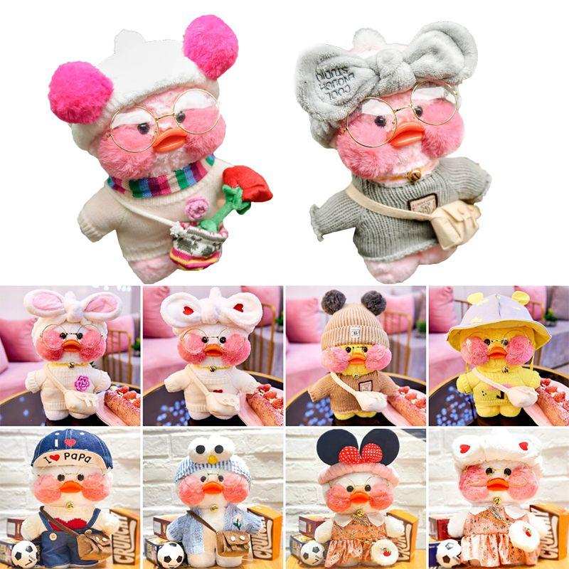 Cafe 30cm Lalafanfan Mimi Yellow Duck Costume Wearing Plush Toys Stuffed Doll