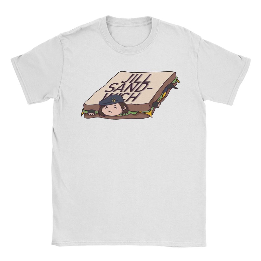 Casual Residents Evils Game T-Shirts for Men Round Neck Cotton T Shirts I Heart Leon Kennedy Short Sleeve Tees Clothing