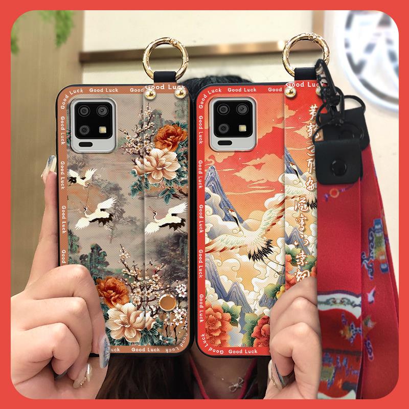 Silicone For Mom Phone Case For Sharp Aquos Zero6/Aquos Air Waterproof Dirt-resistant Kickstand Anti-dust Wristband Ring