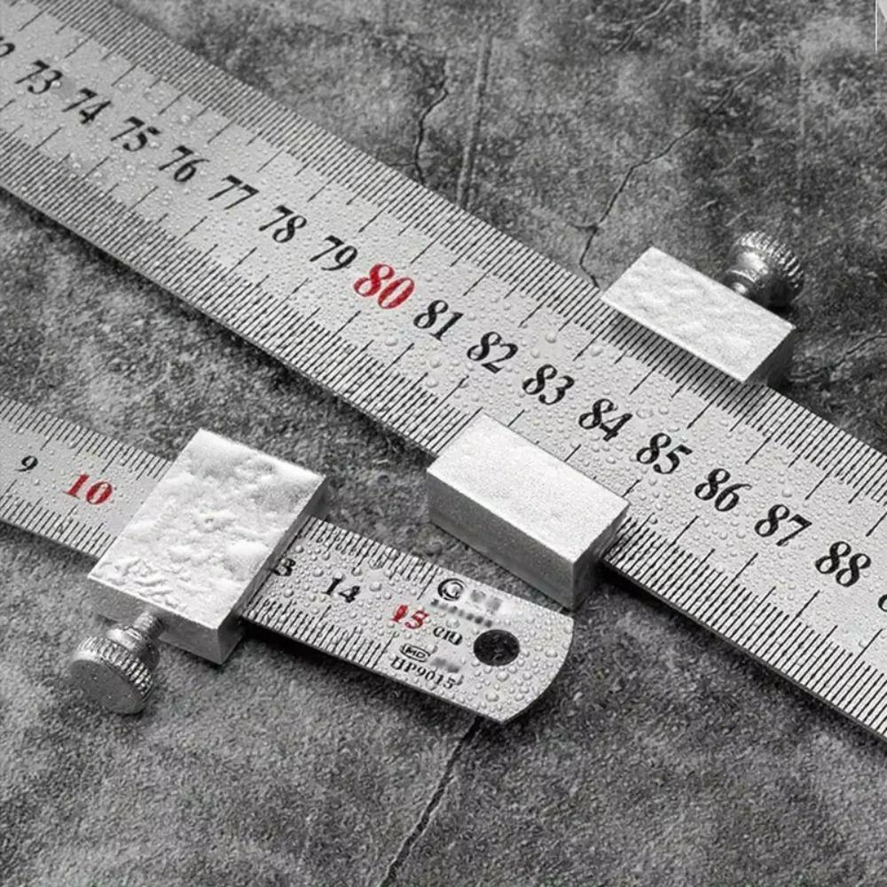 Металлическая Столярная Деревообрабатывающая Стальная Линейка Прозрачная Шкала Коррозионностойкая Позиционирующая Столярный Угольник Точное Измерение