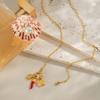Yori European and American Fashion Stainless Steel Turtle Starfish Removable DIY Pendant Necklace for Women 18k PVD Plated