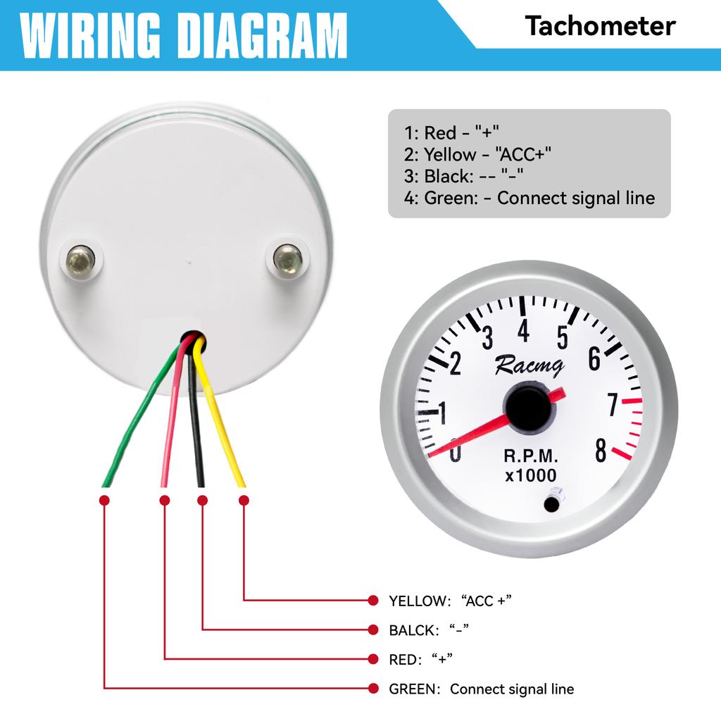 2'' 52mm Car Triple Gauge Kit 3in1 Tachometer RPM Water Temp Oil Pressure Gauge Car Accessories Shipping from US