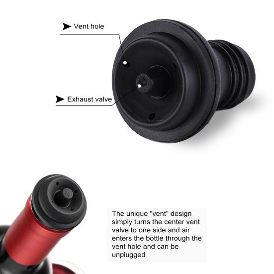 Вакуумное вино с насосом-пробкой 4 пробки Укупорка для бутылок Сохранитель Нержавеющая сталь Вино