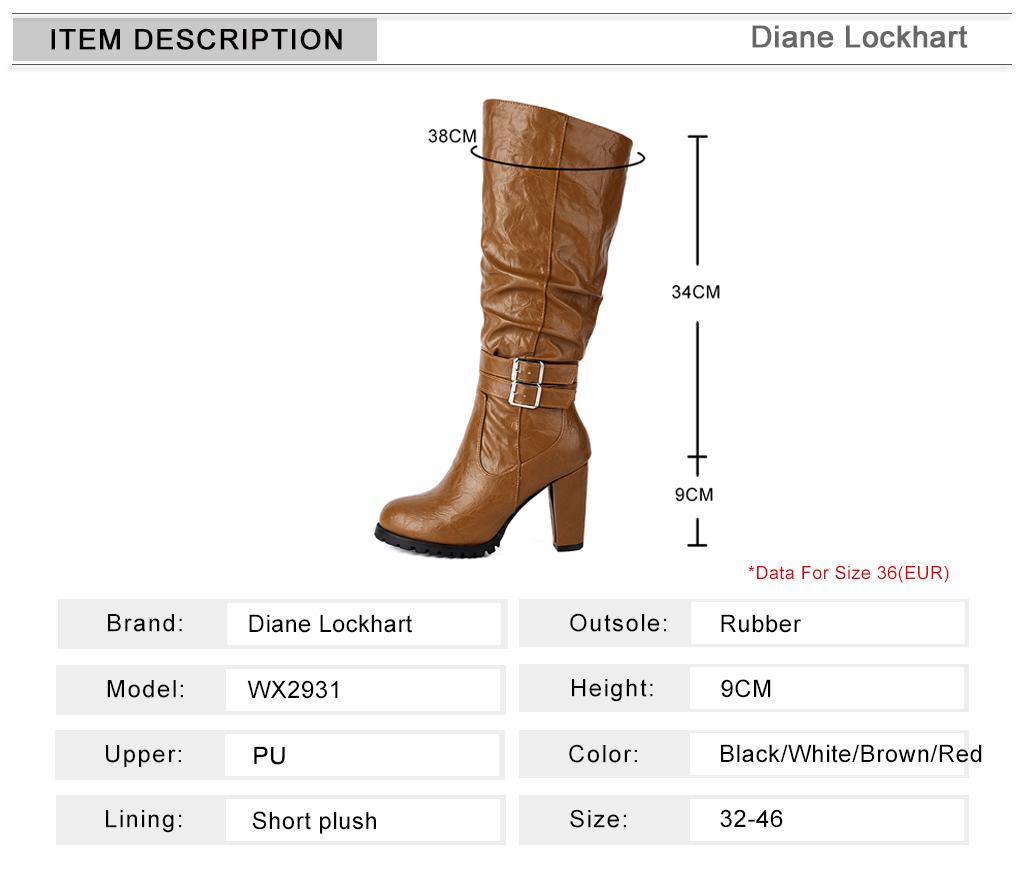 Fashion 2025 Autumn and Winter New Women Boots High Heels Knight Boots Fashion Retro Belt Buckle Knee High Boots Female Size 32-46