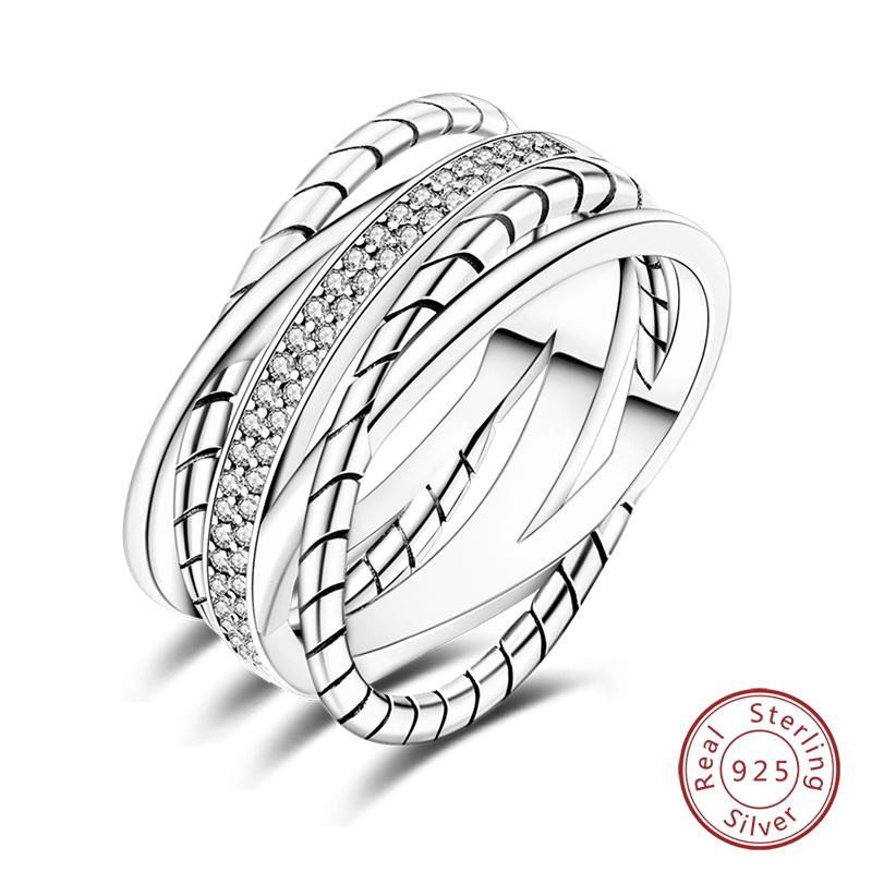925 Sterling Silver Heart Shaped Infinite Minimalist Rings Hollow Celtic Knot Rings for Women Elegant Engagement Wedding Jewelry
