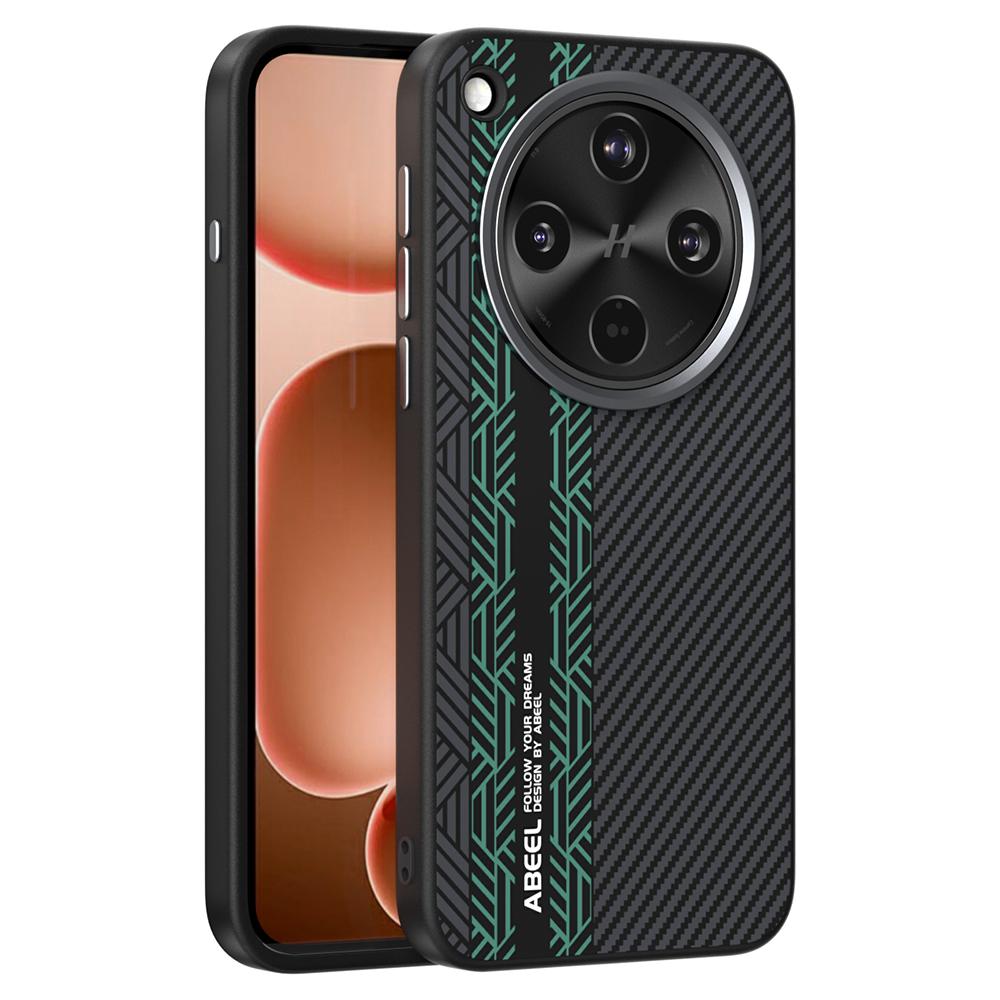 ABEEL For Oppo Find X8s+ 5G Case PC+TPU+Aluminum Alloy+PU Leather Phone Cover Compatible with MagSafe