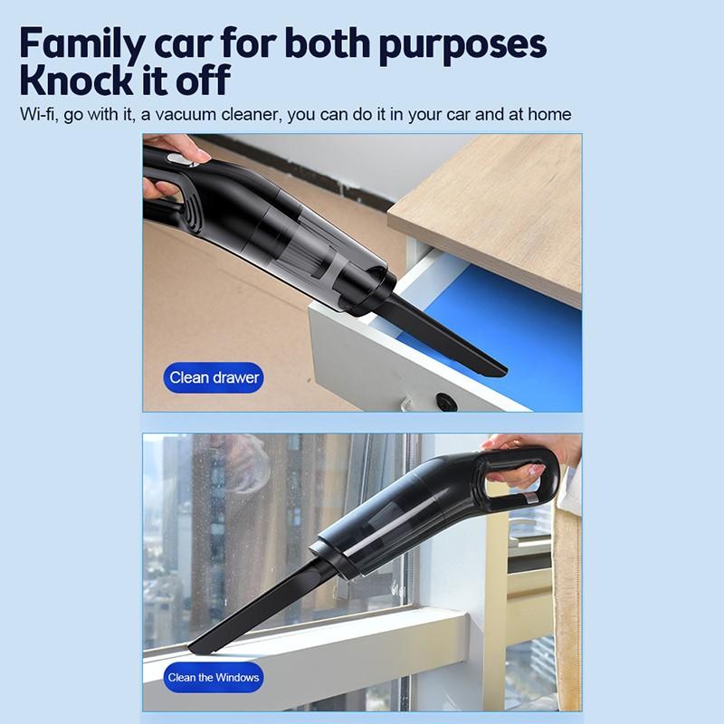 Новый беспроводной автомобильный пылесос 10000Pa бытовой пылесос с большим всасыванием ручной мини-мощный автомобильный пылесос с сухим и влажным разделением