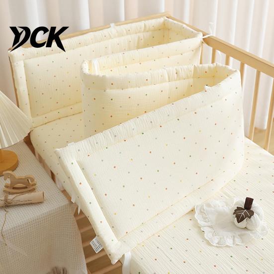 Soft Crib Padding for Infants Cotton Bumper Pad Newborns, Anti-collision Breathable Fixed Quilting Boys And Girls Bed Liner, Easy Install