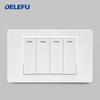 DELEFU Italian Standard White 118 Type Wall Switch Socket with USB + TYPE-C Socket Is Suitable for Hotels and Households.