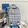 Новинка 2024 года, школьная сумка, женская сумка Ins Mori System, клетчатая сумка на плечо для учащихся средней школы, свежие милые рюкзаки на плечо для девочек