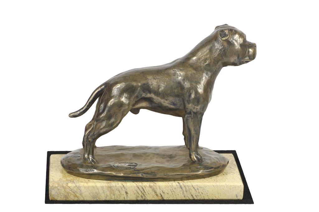 Staffordshire Bull Terrier, Staffy III - dog figurine, dog silhouette figurine, trophy for Art-Dog dog show exhibition
