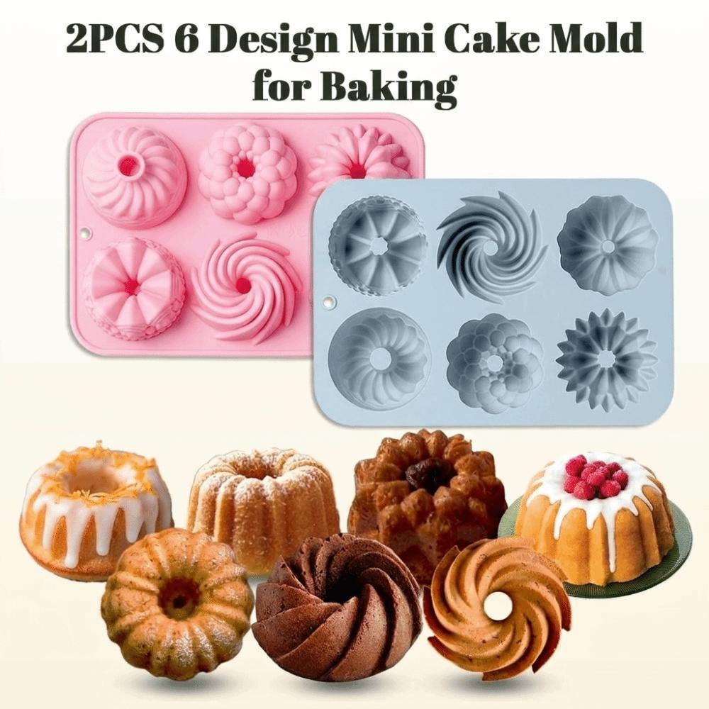6-Cavity Mini Cake Pans Silicone Donut Baking Molds New Chocolate Mold  for Gummy Making