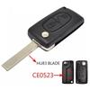 Ключ-пульт с 2 кнопками CE0523 HU83 для Peugeot 207 308 807