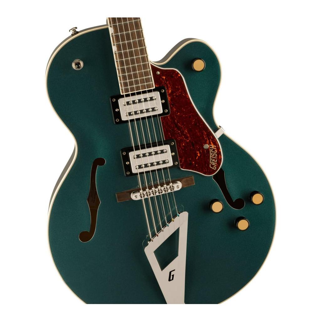 GRETSCH G2420 Hollow Body with Chromatic II Laurel Cadillac and Soft Case Streamliner™ Guitar, Fingerboard, Broad'Tron™ BT-3S Pickups, Green,