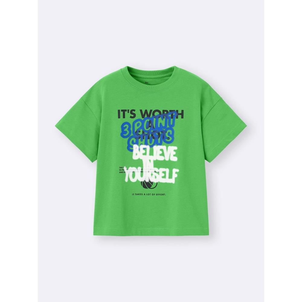 GU by Uniqlo Детский унисекс большой размер графический футболка баскетбольный мяч