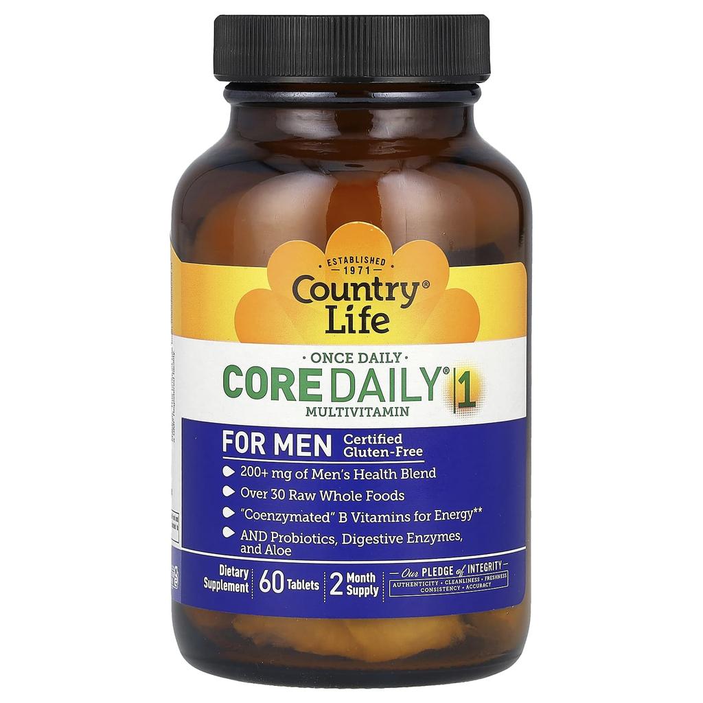 Country Life, Core Daily® 1 Мультивитамины, Для мужчин, 60 таблеток