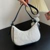 New Women's Fashion Ruffle Stray Bag, Bubble Crescent Shoulder Bag, Women's Shopping Street Wear Underarm Bag