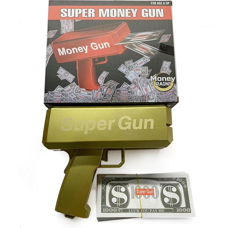 Уникальная игрушка-денежный пистолет для вечеринок и свадеб - стреляет купюрами долларов США