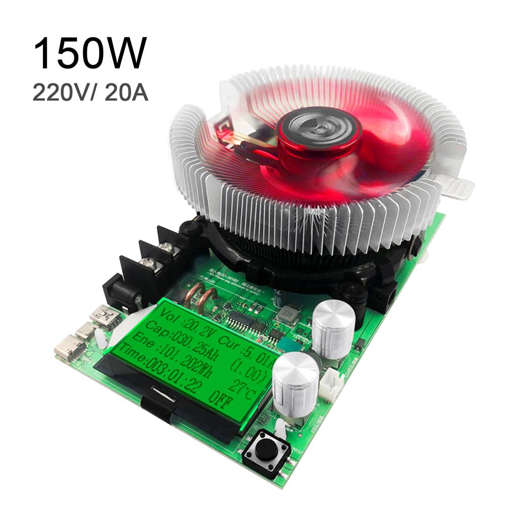 150W 200V 20A Электронный тестер нагрузки Цифровой ЖК-экран Электронная регулировка Измеритель постоянной нагрузки