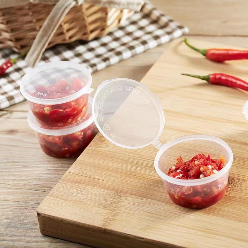 Disposable Round Transparent Sauce Cups