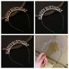Birthday Gift Crown Letter Birthday Hair Hoop Simple Birthday Queen Headband Women