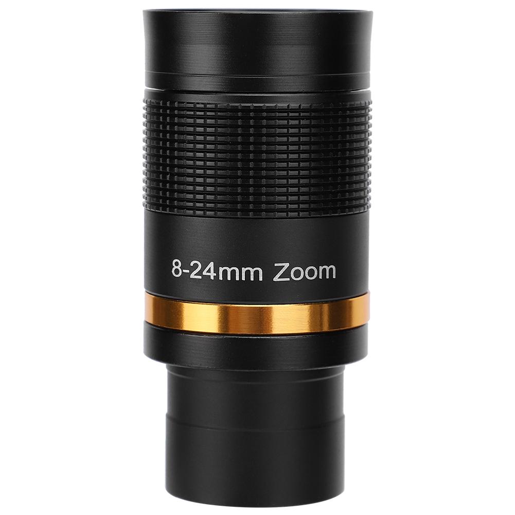 Astronomical Telescope 8‑24mm Continuous Zoom Eyepiece Observation 1.25inch31.7mm Black